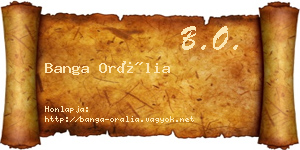 Banga Orália névjegykártya